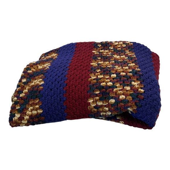 Crochet Multicolor Quilted Blanket‎ - Picture 1 of 3